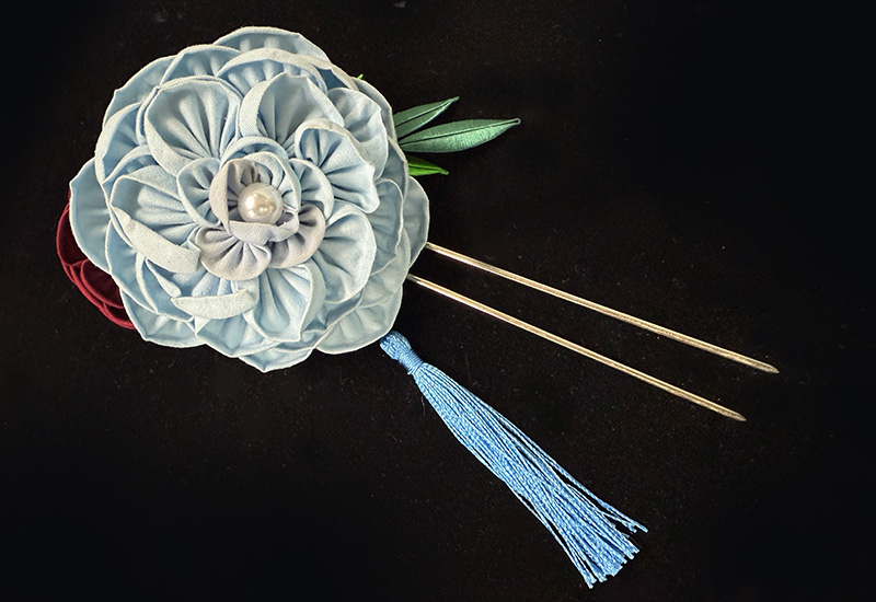 細工纏花雙層繁花髮梳 細工纏花雙層繁花髮梳