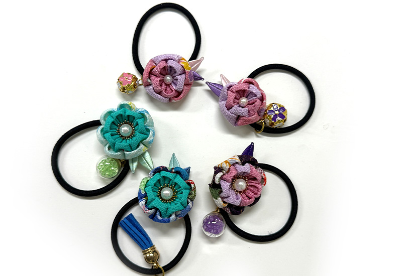 細工纏花雙層髮圈 細工纏花雙層髮圈