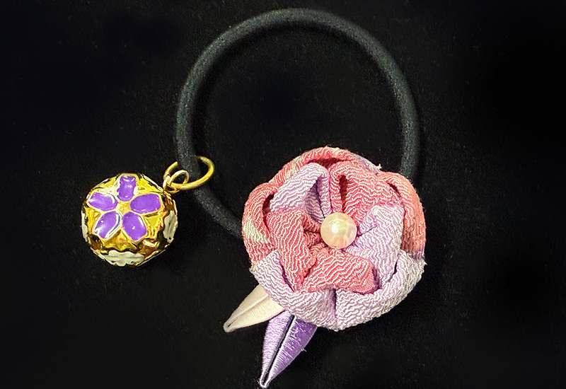 細工纏花雙層髮圈 細工纏花雙層髮圈