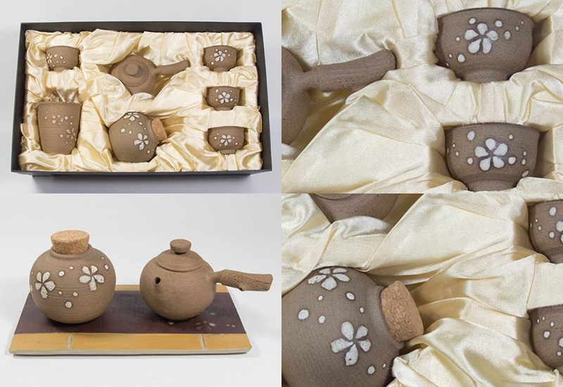 清窯 湯潤清 桐花茶具組 杯壺茶具 油桐花 苗粟在地工藝 Taiwan Ceramic pottery art porcelain carving Miaoli craft