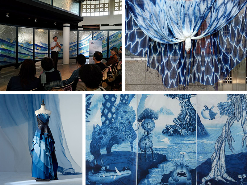 藍脈－2019 兩岸天然染色藝術聯展 Taiwan dyed cloth Taiwan blue dye art Plant