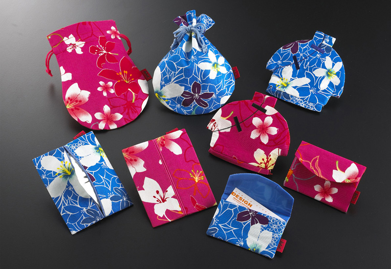 桐花戀系列 台灣花布 Cotton Floral Print Tung Blossom Pattern 束口袋 地方特色商品