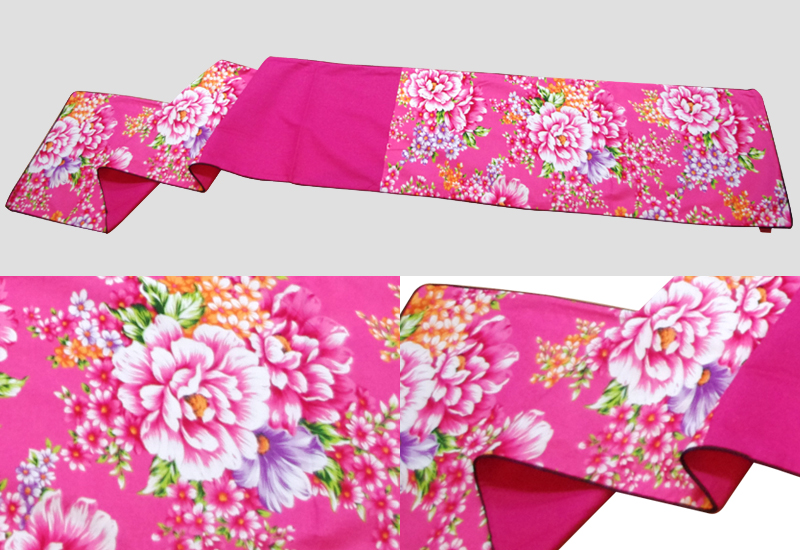 台灣花布旗布桌巾A款-粉紅色