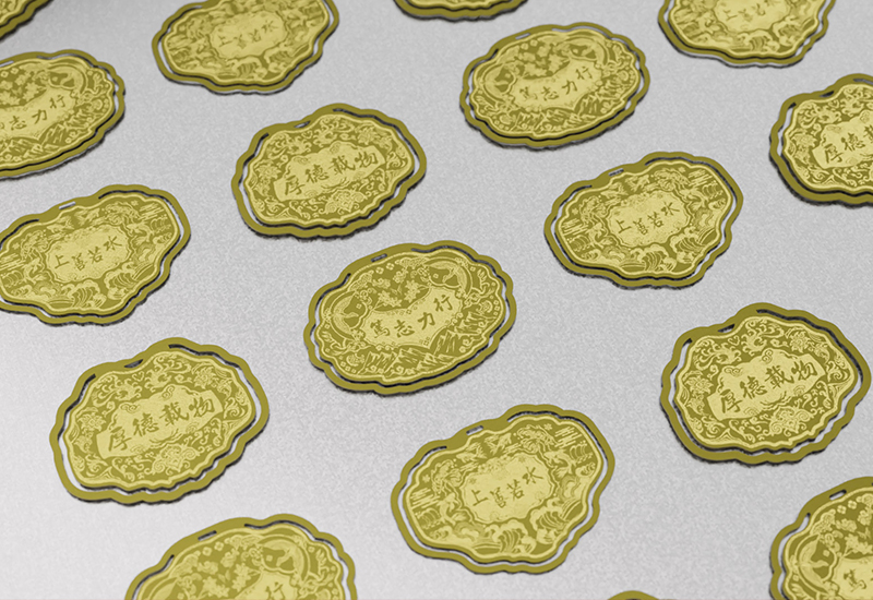 金鎖片書籤(三入組)-上善若水、厚德載物、篤志力行 金鎖片書籤(三入組)-上善若水、厚德載物、篤志力行