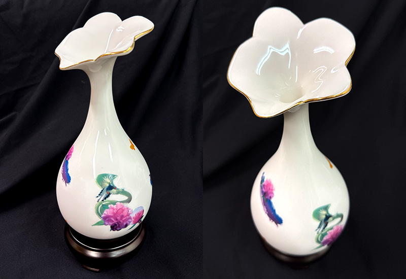 3D藍鵲蘭花口膽瓶 3D藍鵲蘭花口膽瓶