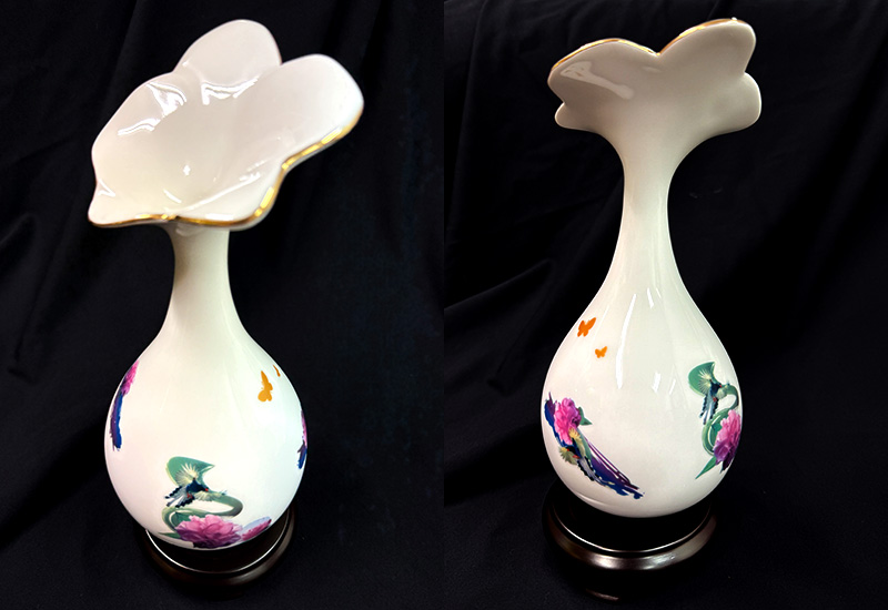 3D藍鵲蘭花口膽瓶 3D藍鵲蘭花口膽瓶