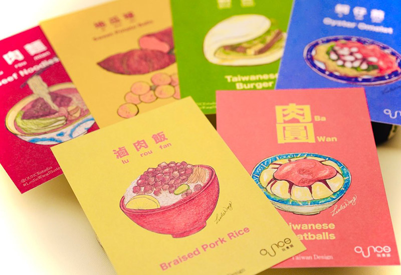 台灣小吃明信片6入組 台灣小吃明信片6入組