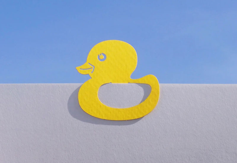 麥麥動物園-黃色小ㄚㄚ 紙雕書籤