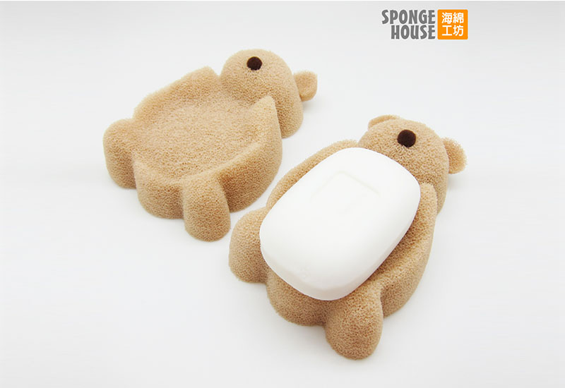 海綿工坊-動物造型肥皂碟(熊)