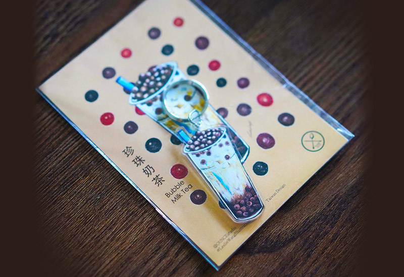 台灣小吃吊飾-珍珠奶茶 台灣小吃吊飾-珍珠奶茶