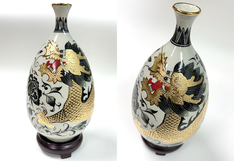 G2金彩祥龍膽瓶