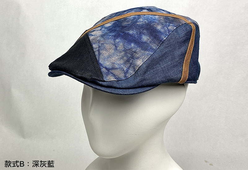 天染工坊 吟遊詩人~天染亞麻鴨舌帽(2色可選) 台灣布染 帽子 peaked cap